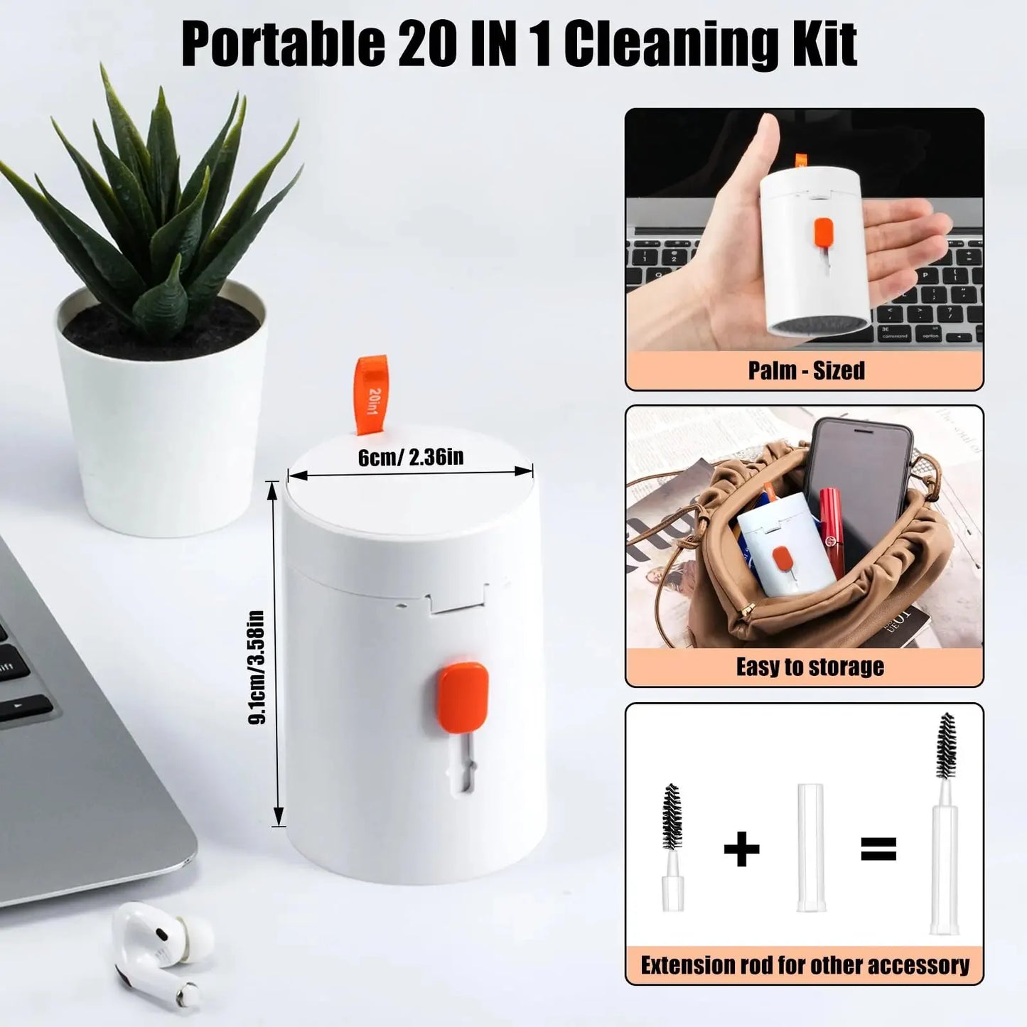 Keyboard & Screen Cleaning Kit – Multi-Purpose Cleaning Tools with Storage Box