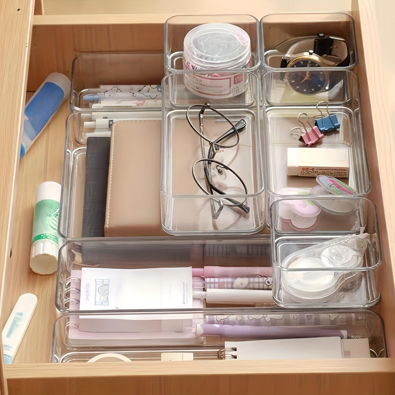 Multi-Drawer Plastic Desktop Organizer – Perfect for Keeping Your Drawers Organized!