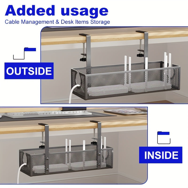 Under-Desk Cable/Cord Management Tray