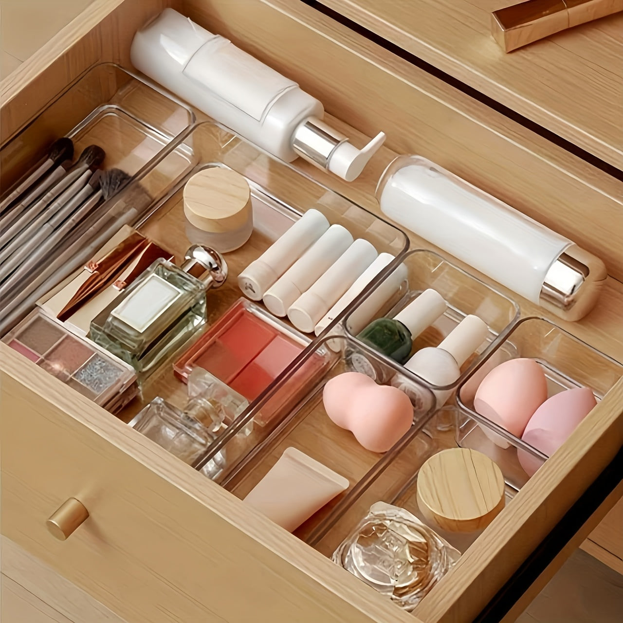 Multi-Drawer Plastic Desktop Organizer – Perfect for Keeping Your Drawers Organized!