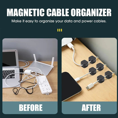Magnetic Cable Organizer – Tidy Up Your Desk with Adjustable Cord Management