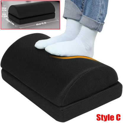 Adjustable Memory Foam Foot Rest – Ergonomic Under-Desk Support for Work, Home & Travel