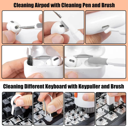 Keyboard & Screen Cleaning Kit – Multi-Purpose Cleaning Tools with Storage Box