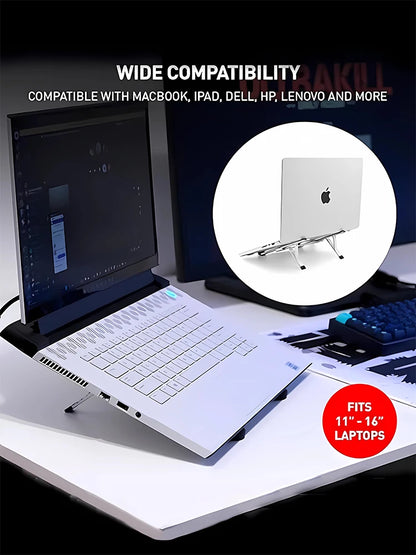 Adjustable Ergonomic Laptop Stand – Foldable, Portable & Sturdy Aluminum Design