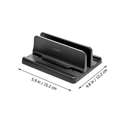 Adjustable Vertical Laptop Stand. 3-in-1 Space-Saving Holder for Laptops, Tablets & Phones
