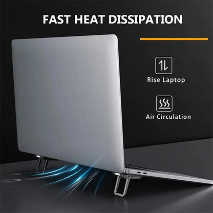 Portable Laptop Stand – Foldable, Adjustable & Invisible Design for MacBook & Notebooks