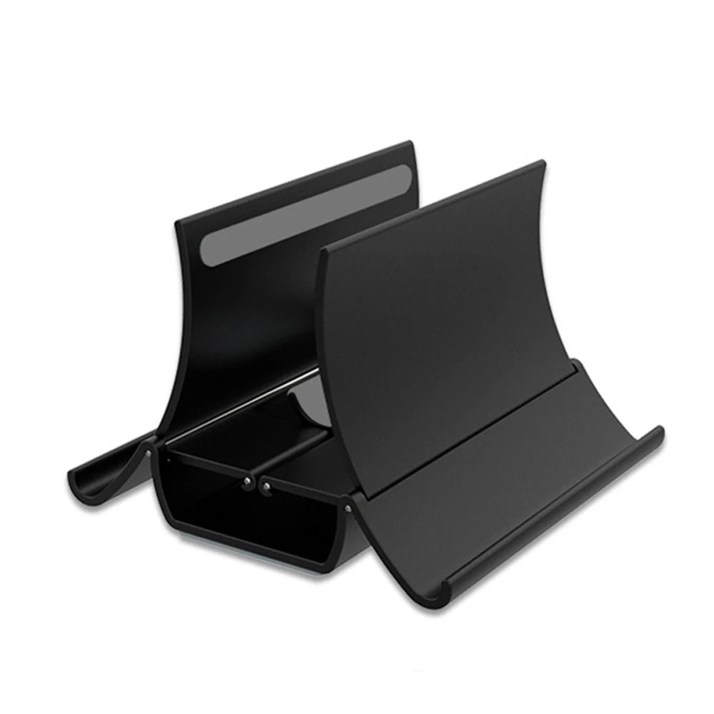 Adjustable Vertical Laptop Stand. 3-in-1 Space-Saving Holder for Laptops, Tablets & Phones