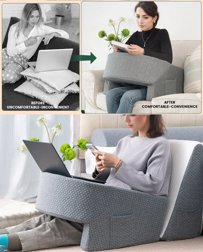 Soft Reading Pillow with Armrests – Ultimate Comfort for Gaming, Working & Lounging