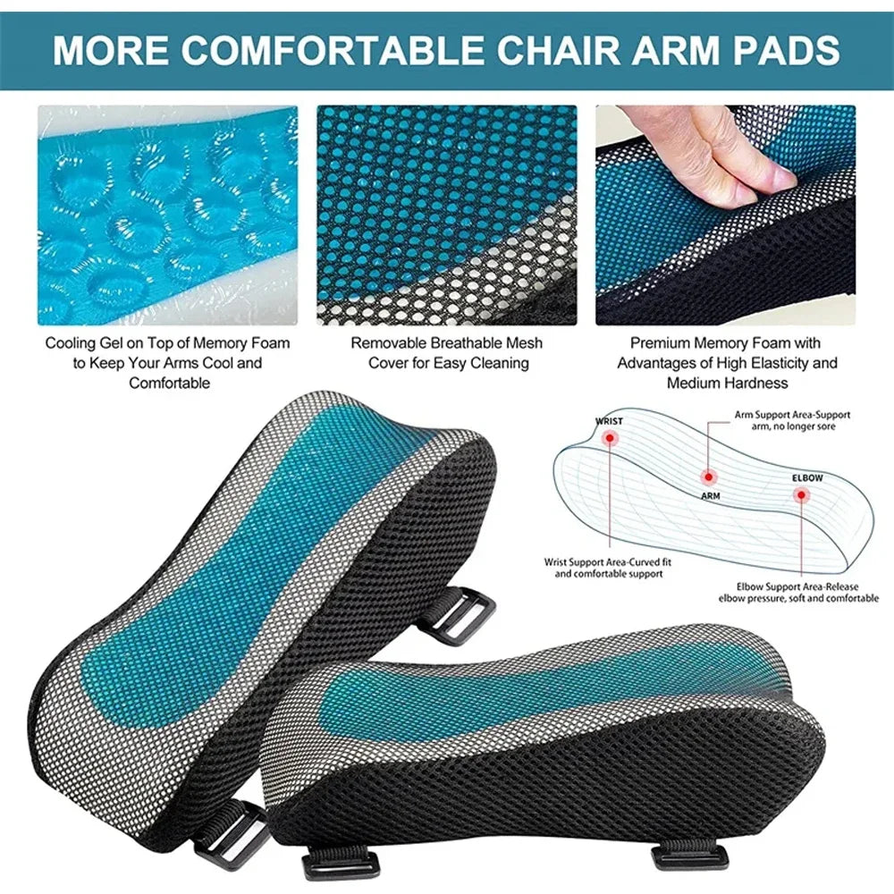 Ergonomic Armrest Pads – Soft Cushion Support for Office, Gaming & Desk Chairs