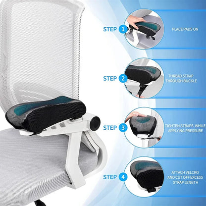 Ergonomic Armrest Pads – Soft Cushion Support for Office, Gaming & Desk Chairs