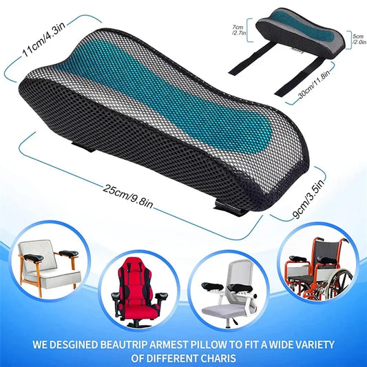 Ergonomic Armrest Pads – Soft Cushion Support for Office, Gaming & Desk Chairs