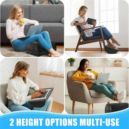 Adjustable Memory Foam Foot Rest – Ergonomic Under-Desk Support for Work, Home & Travel