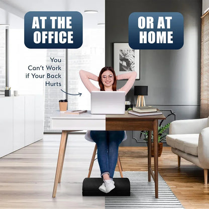Adjustable Memory Foam Foot Rest – Ergonomic Under-Desk Support for Work, Home & Travel