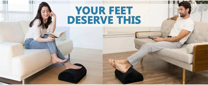 Adjustable Memory Foam Foot Rest – Ergonomic Under-Desk Support for Work, Home & Travel