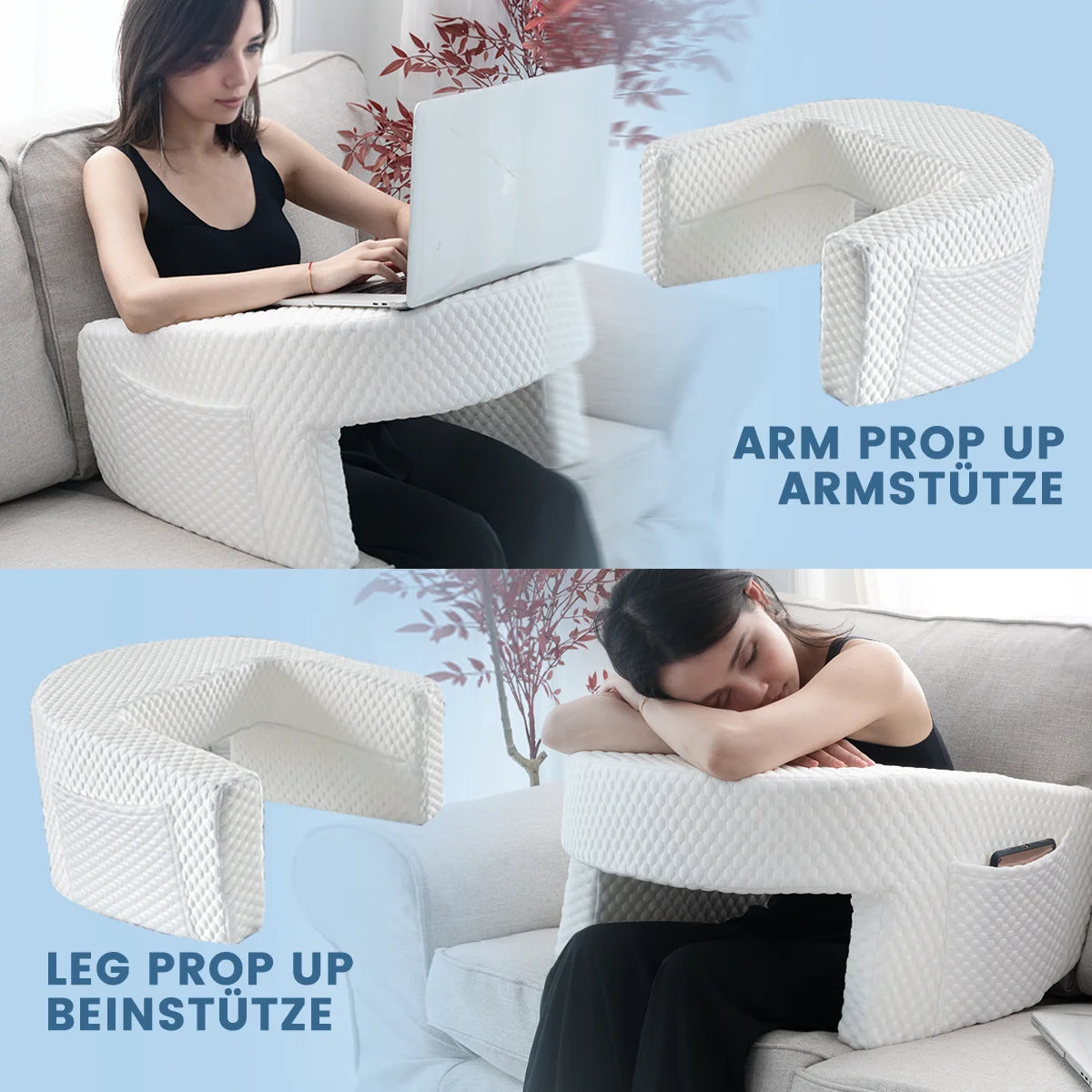Soft Reading Pillow with Armrests – Ultimate Comfort for Gaming, Working & Lounging