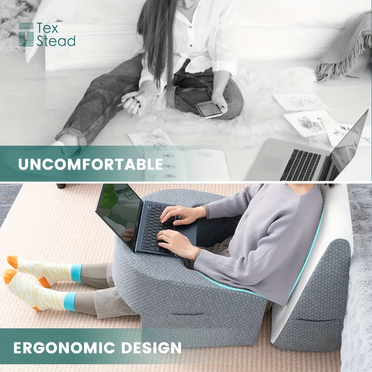 Soft Reading Pillow with Armrests – Ultimate Comfort for Gaming, Working & Lounging