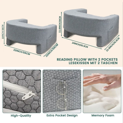 Soft Reading Pillow with Armrests – Ultimate Comfort for Gaming, Working & Lounging