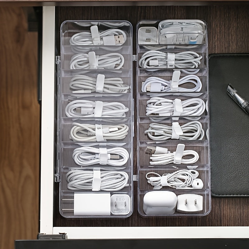 Clear Plastic Cable Organizer Box – Keep Your Cables Neat & Dust-Free!
