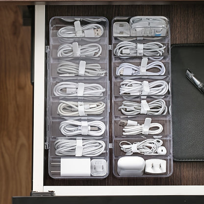 Clear Plastic Cable Organizer Box – Keep Your Cables Neat & Dust-Free!