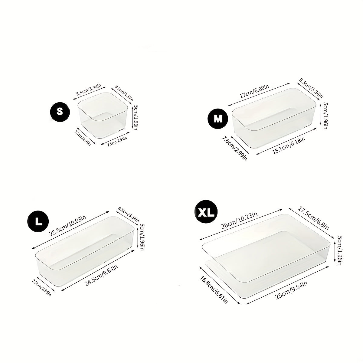 Multi-Drawer Plastic Desktop Organizer – Perfect for Keeping Your Drawers Organized!